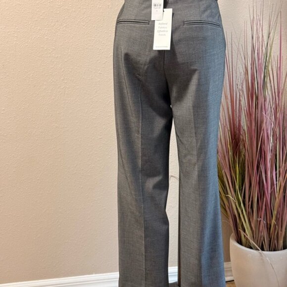 Ann Taylor Pants Dark Gray The Ankle Curvy Fit Mid Rise Slim Leg Work Size 6 - Picture 4 of 8